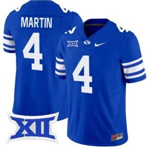 Mens Youths Womens Martin #4 BYU Cougars Blue Jersey